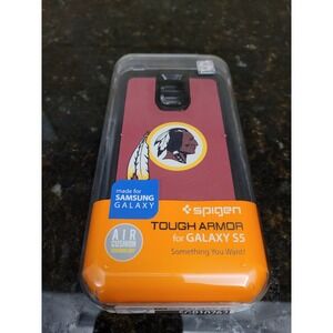 NEW WA Redskins Spigen Tough Armor Case For Galaxy S5 Air Cushion Technology